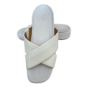 UGG Women's White Crisscross Slide Mules - Soft Cushioned Footbed